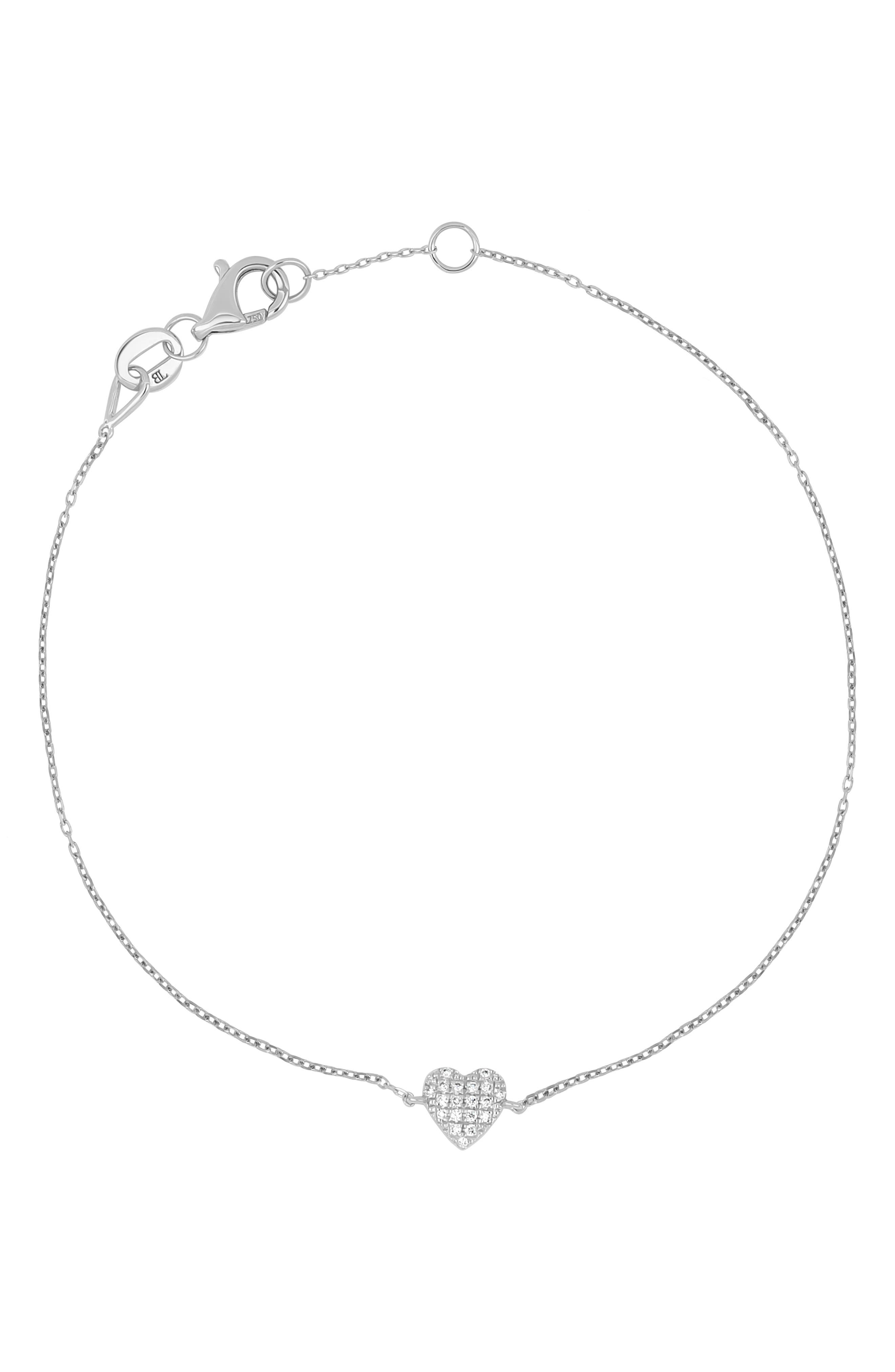 Bony Levy Diamond Heart Chain Bracelet