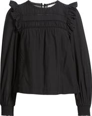 Treasure & Bond Ladder Cutout Cotton Top