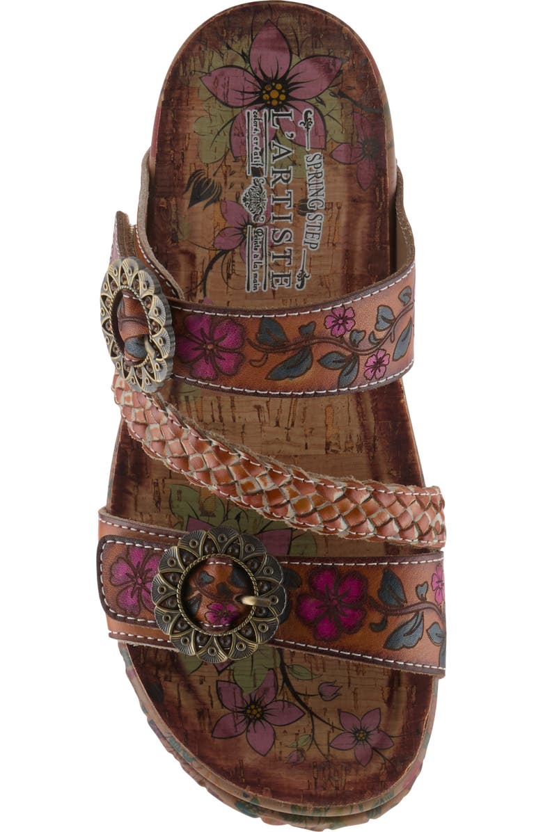 L'Artiste by Spring Step On the Road Slide Sandal, Alternate, color, Camel Multi