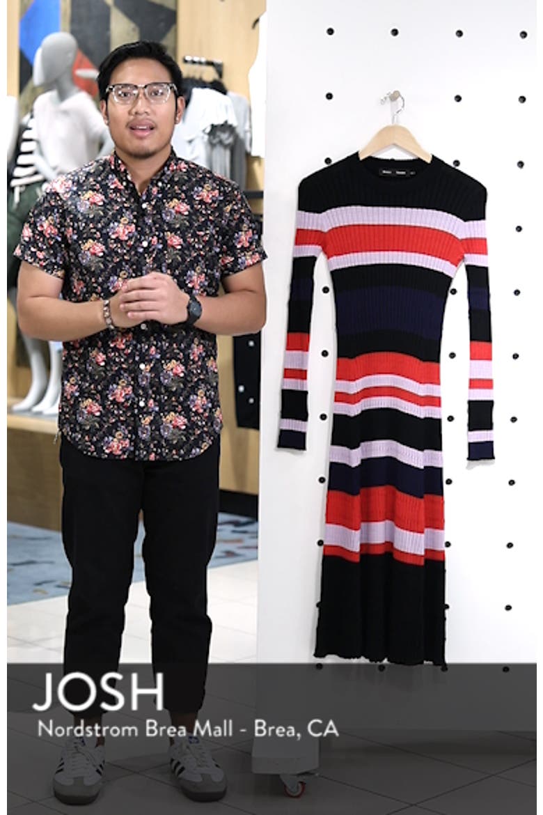 Wool, Silk & Cashmere Stripe Sweater Dress (Nordstrom Exclusive) video