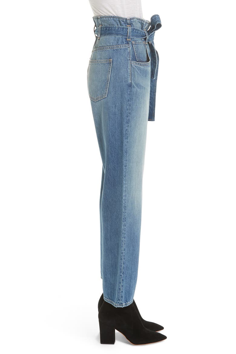 Kelly Paperbag Waist Ankle Wide Leg Jeans, Alternate, color, MEG
