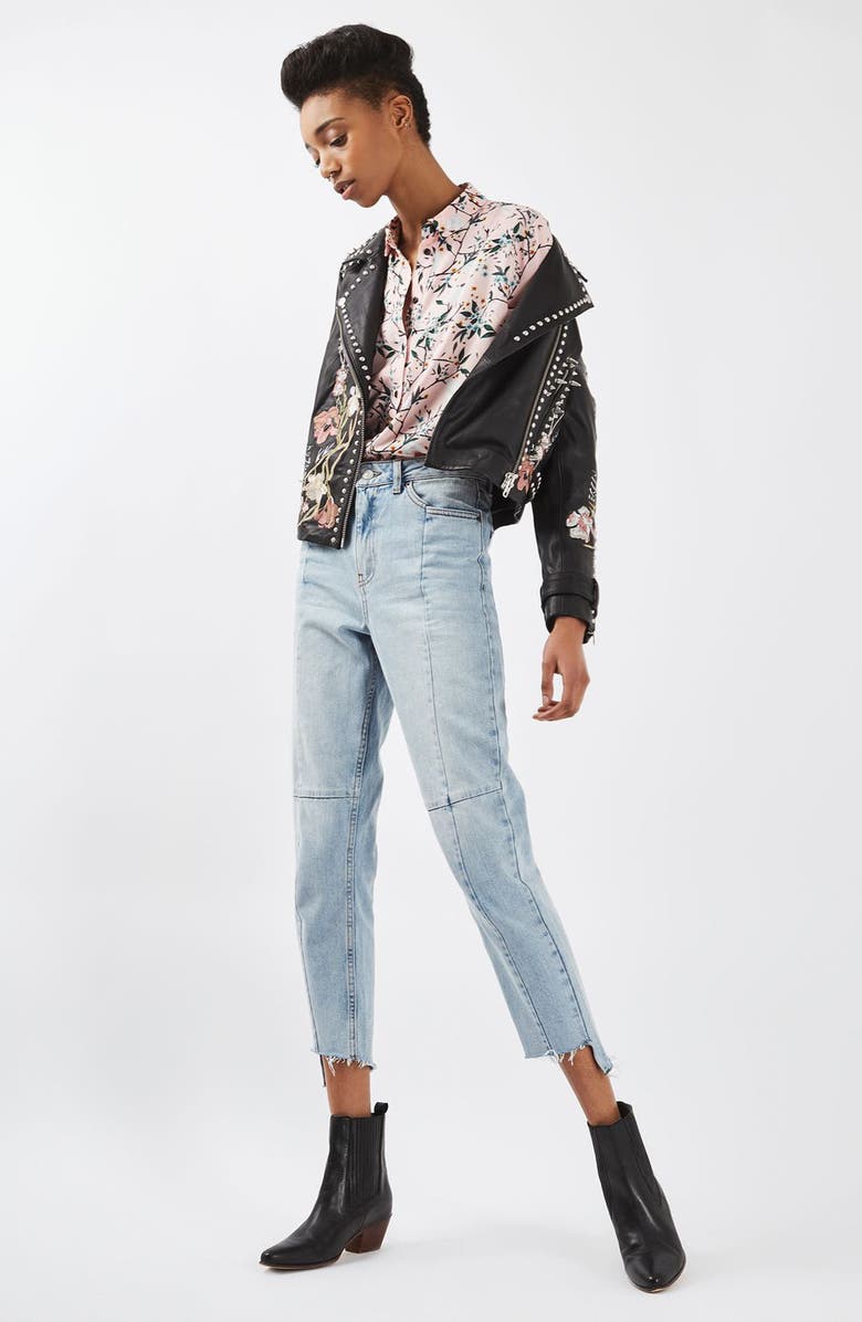 Topshop Cherry Blossom Shirt, Alternate, color, 