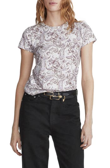 Rag & Bone Allover Paisley Organic Cotton T-shirt