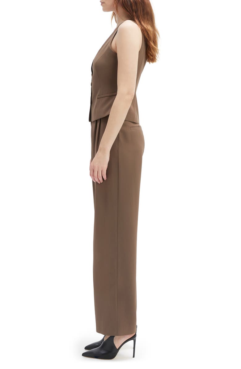 Bardot Azilia Button Vest, Alternate, color, Coffee Brown