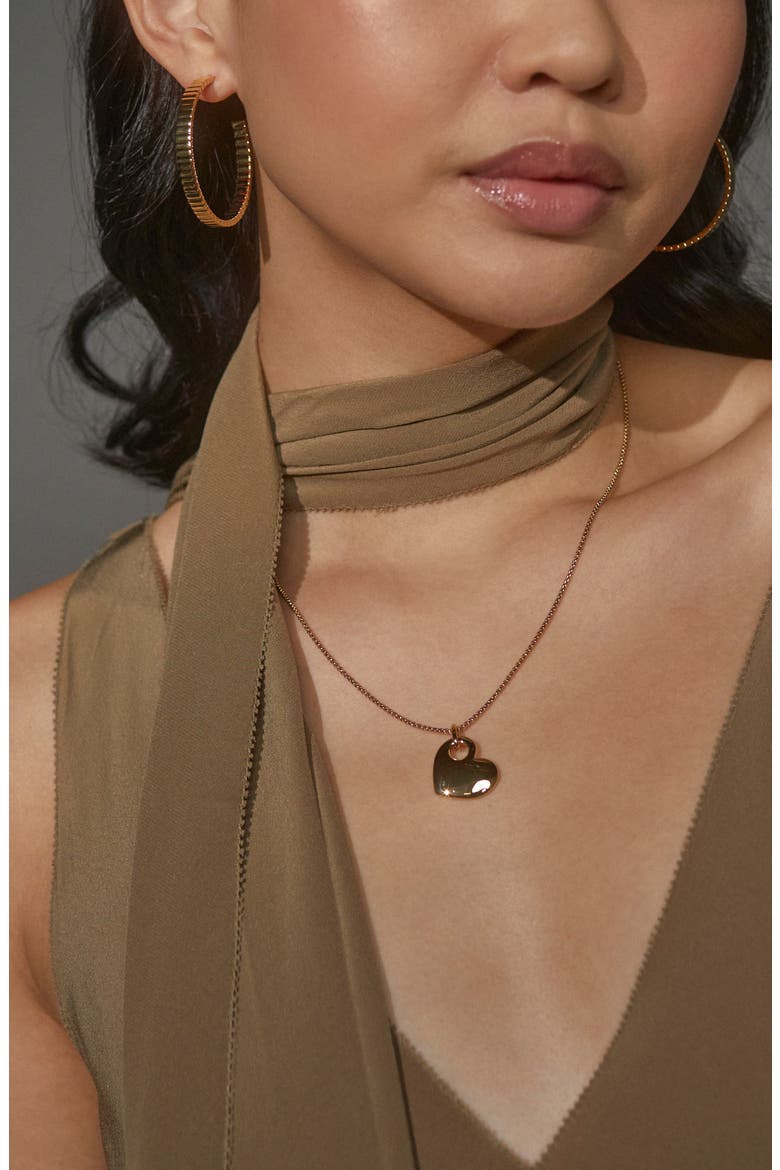 Sunlight Heart Pendant Necklace, Alternate, color, GOLD