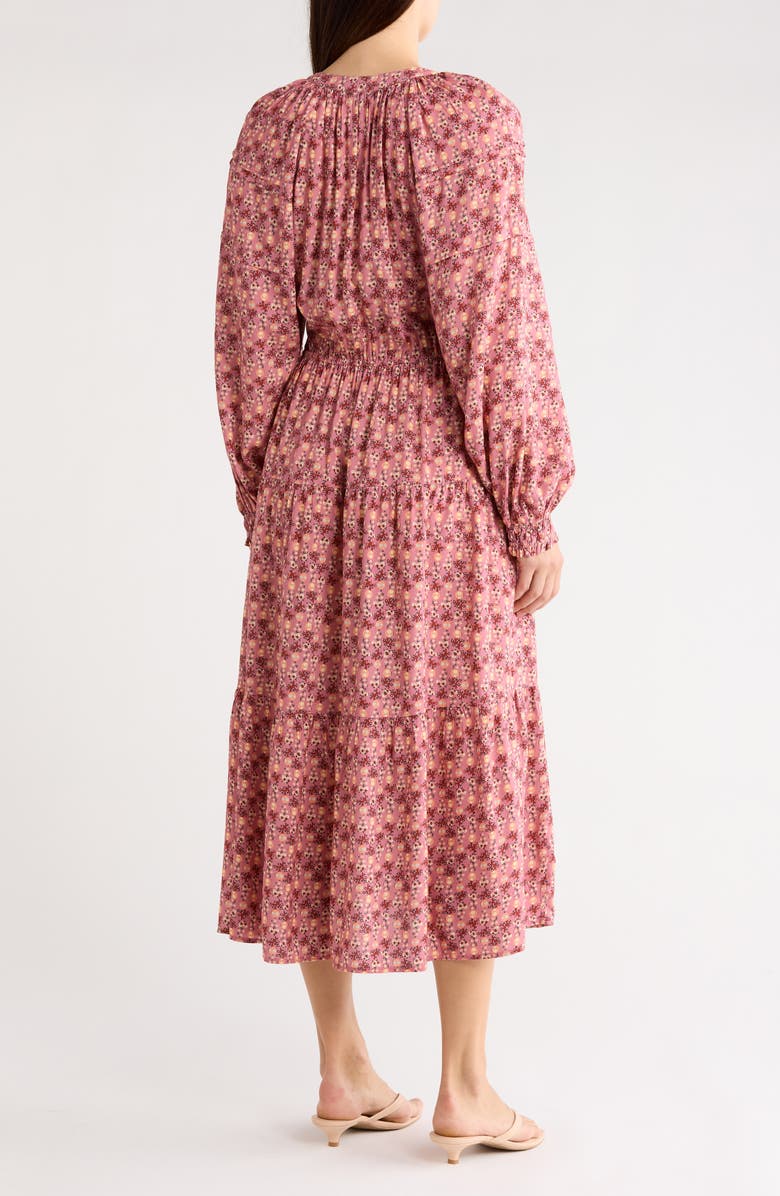 AREA STARS Floral Long Sleeve Maxi Dress, Alternate, color, Lavender Petite Floral