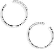 NORDSTROM RACK Cluster CZ Frontal Hoop Earrings