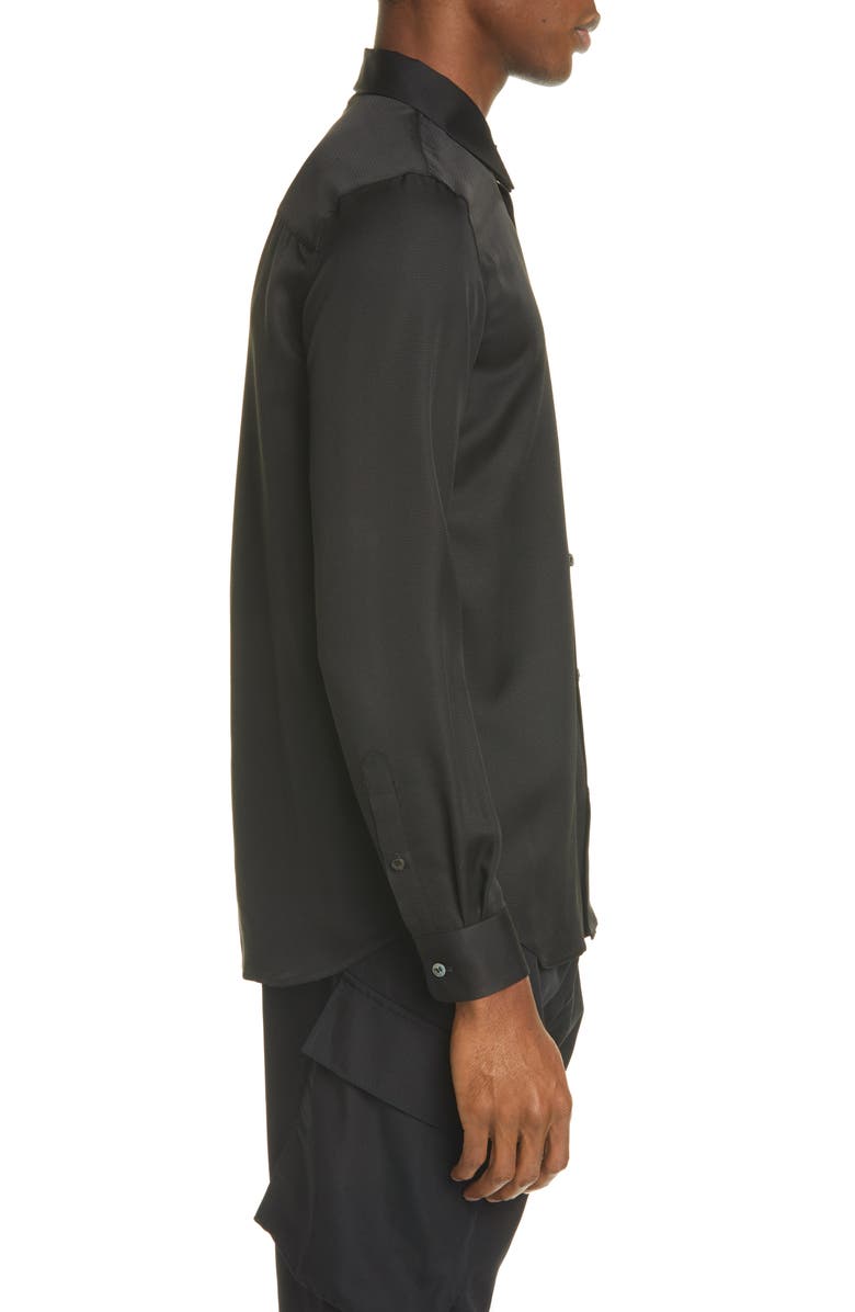 Undercover Dylan Thomas Quote Silk Shirt, Alternate, color,