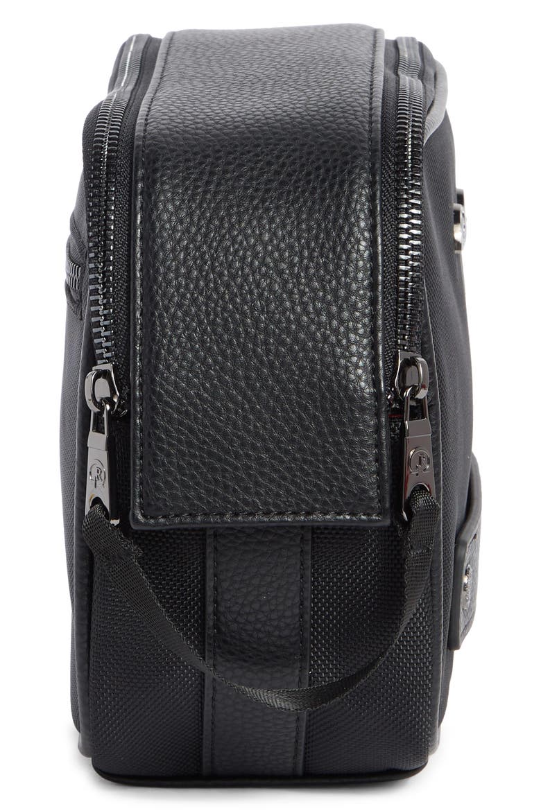 Lovey Double Zip Dopp Kit, Alternate, color, BLACK