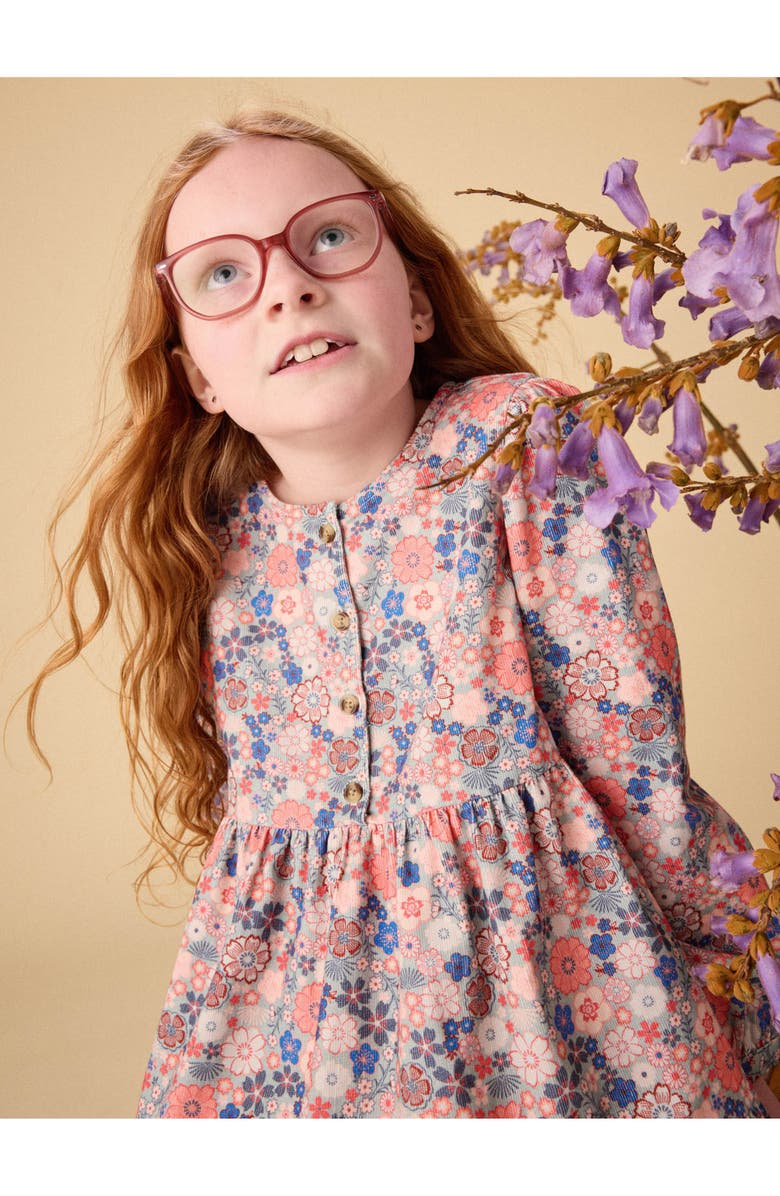 Tea Collection Corduroy Henley Shirtdress, Alternate, color, Japanese Mini Floral