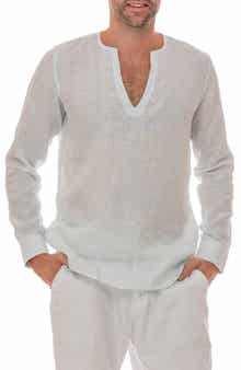 RANEES V-Neck Linen Shirt
