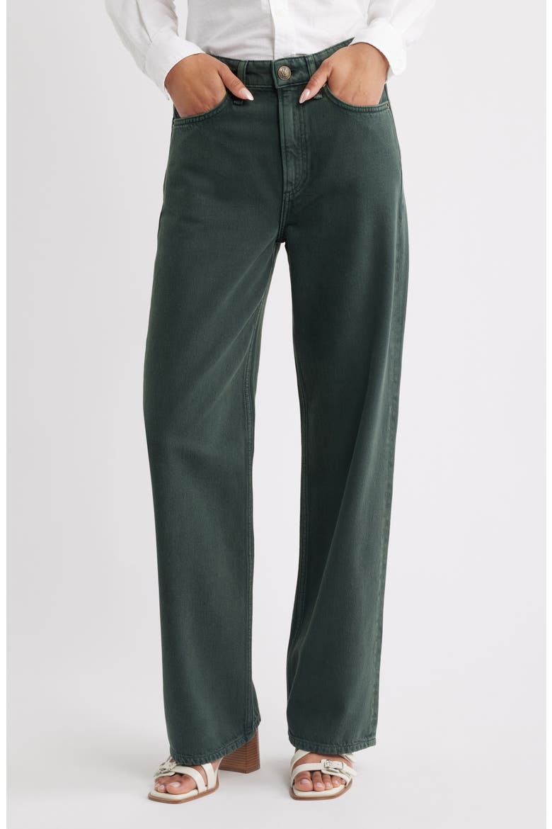 Logan Wide Leg Jeans, Main, color, GREENSTONE