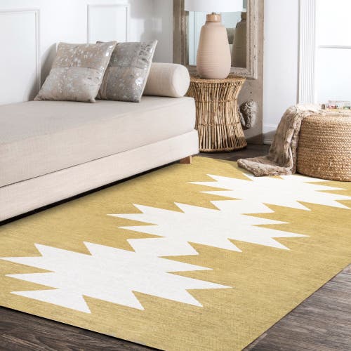 Jonathan Y Chayton Minimalist Geometric Machine-washable Area Rug In Green