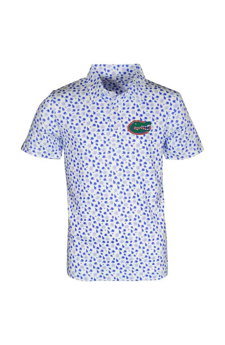 GARB Youth Garb White Florida Gators Earnest Allover Print Polo, Alternate, color, 