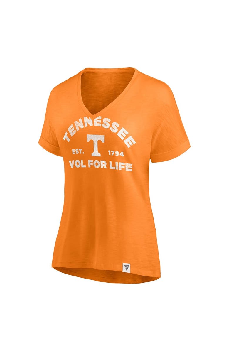 FANATICS Women's Fanatics Tennessee Orange Tennessee Volunteers True Classics Slub Flowy V-Neck T-Shirt, Alternate, color, 