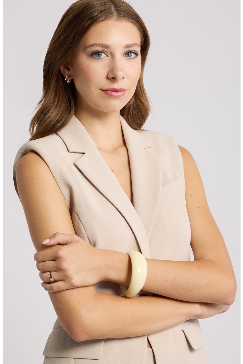 Oval Bangle, Alternate, color, IVORY