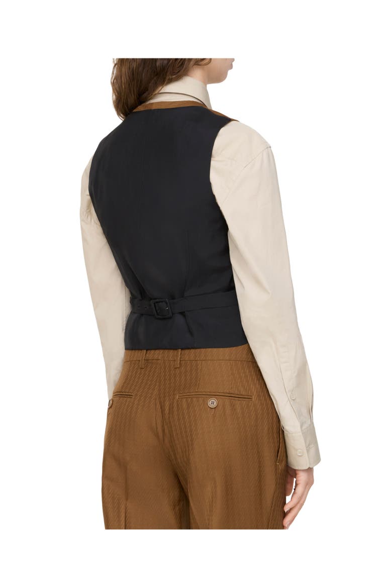 Wool Mohair Waistcoat, Alternate, color, Hazelnut brown
