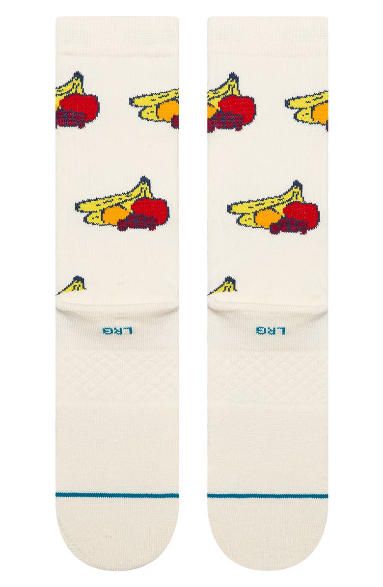 Stance Fruits Combed Cotton Blend Crew Socks, Alternate, color, Canvas
