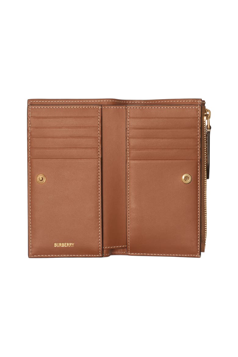 Medium Check Bifold Wallet, Alternate, color, Archive beige/briar brown