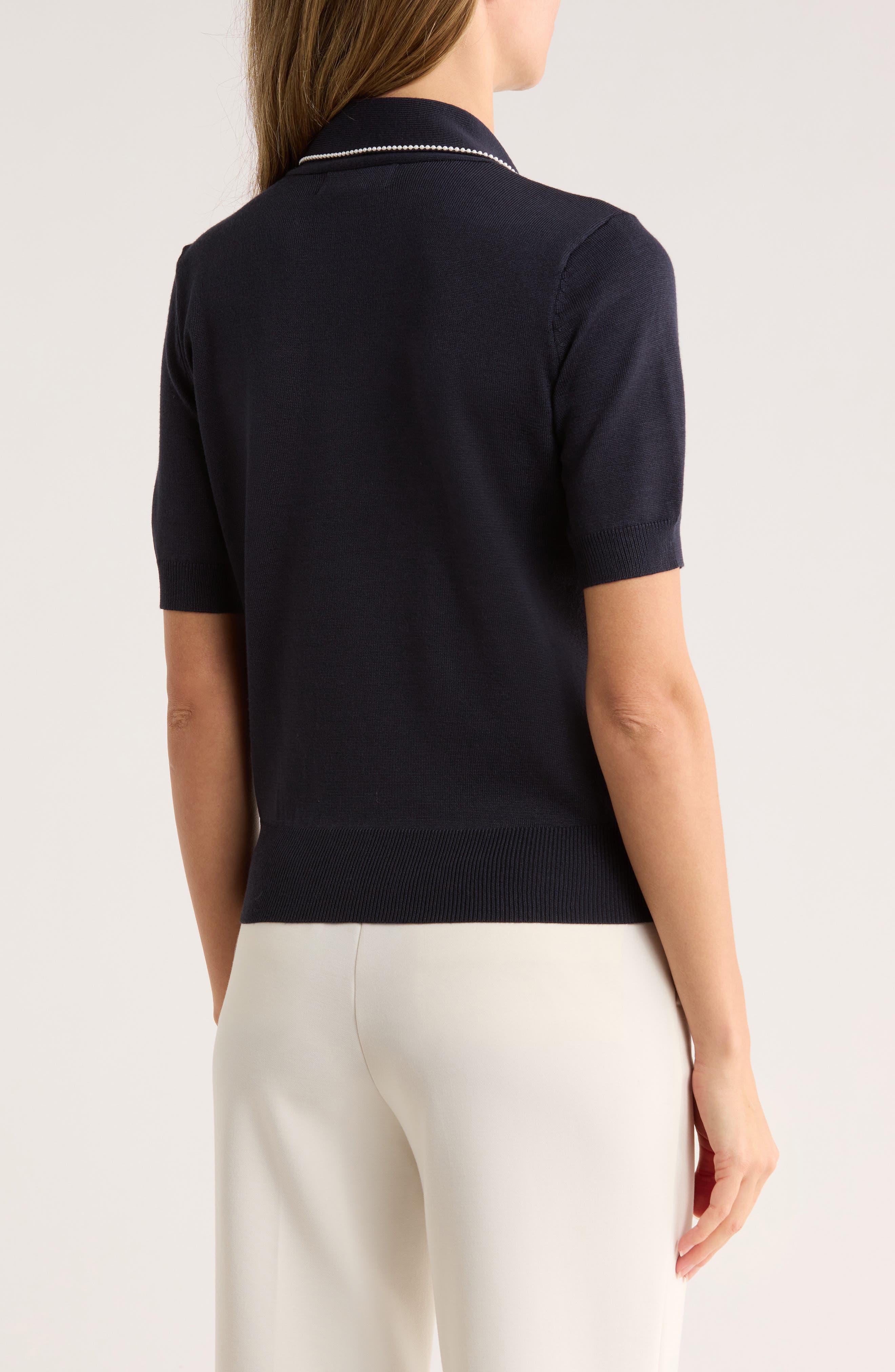 Harmony Short Sleeve Tie Front Sweater - image 4