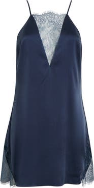 Lunya Lace Plunge Washable Silk Chemise