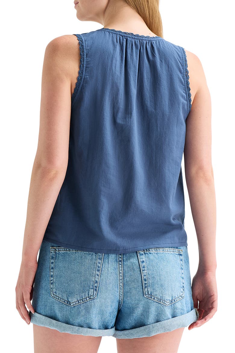 Embroidered Lace Trim Tank, Alternate, color, VINTAGE INDIGO