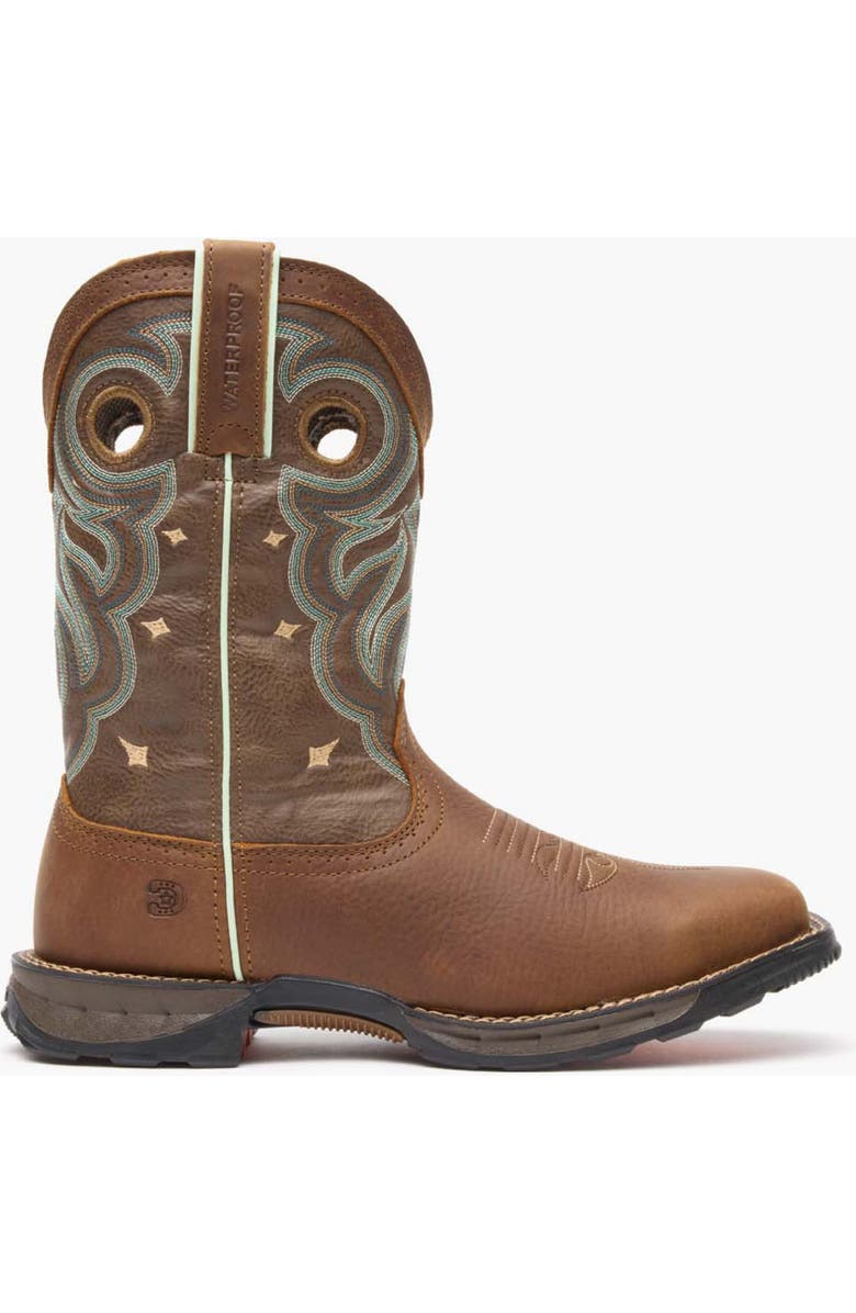 DURANGO Maverick Women
s Steel Toe Waterproof Western Work Boot, Main, color, Rugged Tan