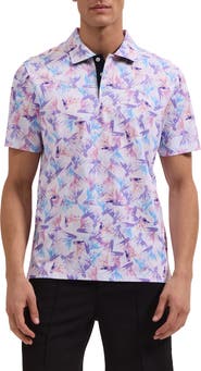 Bugatchi Hendrix Floral Pima Cotton Polo