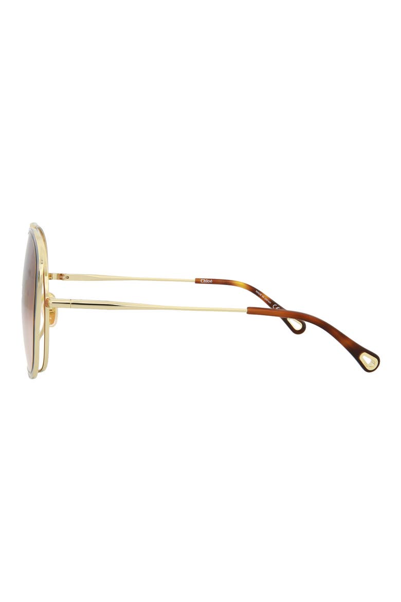Novelty 63mm Oversize Round Sunglasses, Alternate, color, GOLD GOLD ORANGE