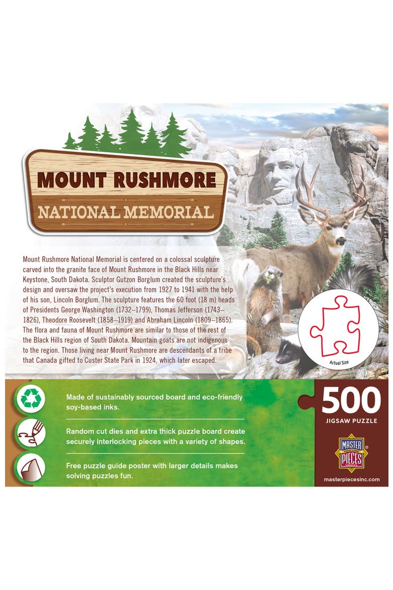 Mount Rushmore 500 Piece Jigsaw Puzzle, Alternate, color, Multicolor
