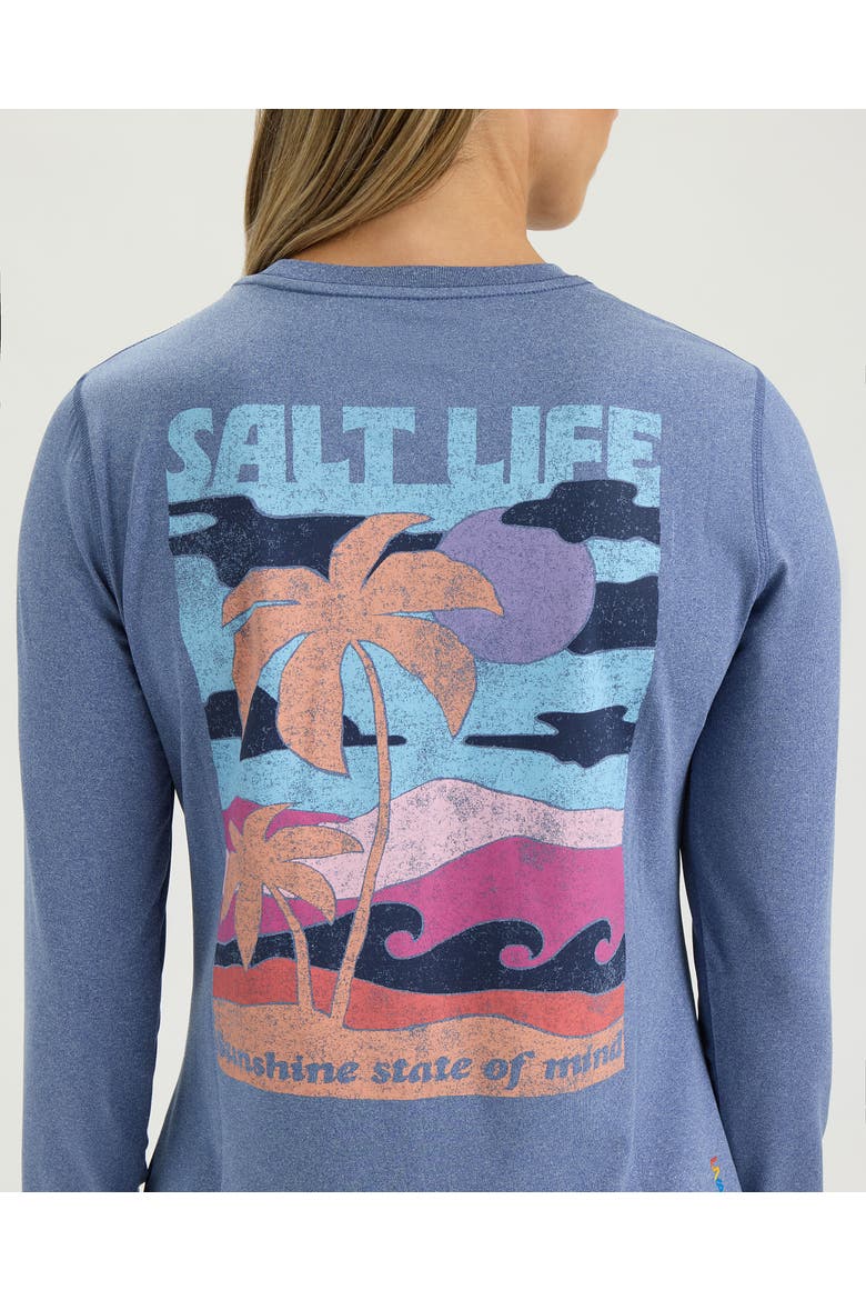 Big Waves  Performance Long Sleeve Tee, Alternate, color, INDIGO HEATHER