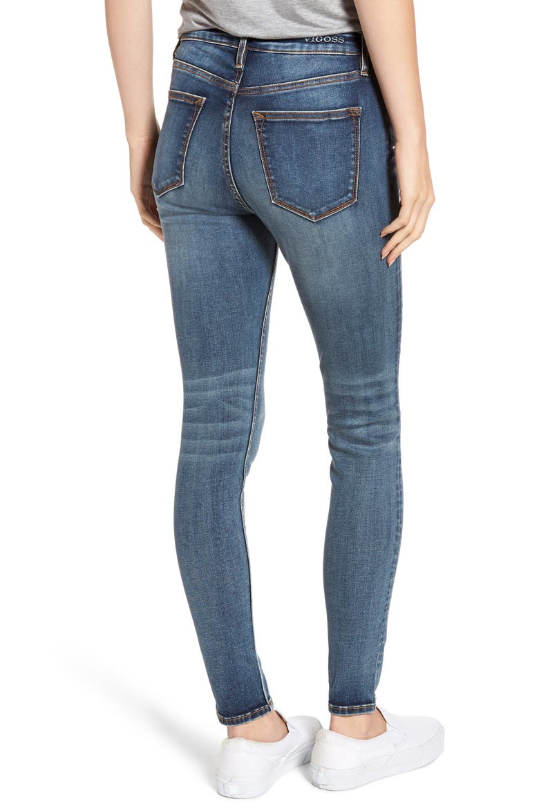 Marley Skinny Jeans, Alternate, color, MED WASH