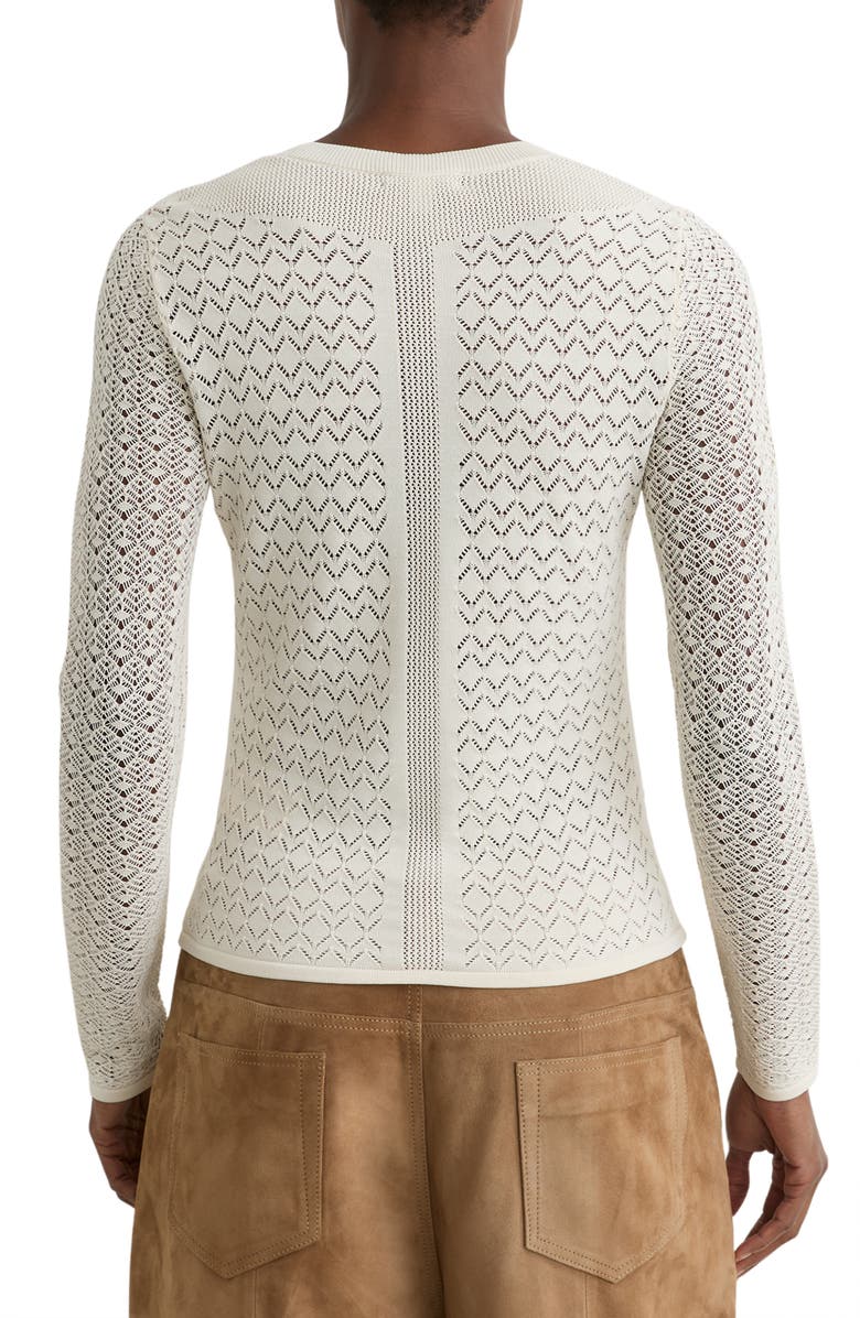 Reiss Bella Pointelle Sweater, Alternate, color, Ivory