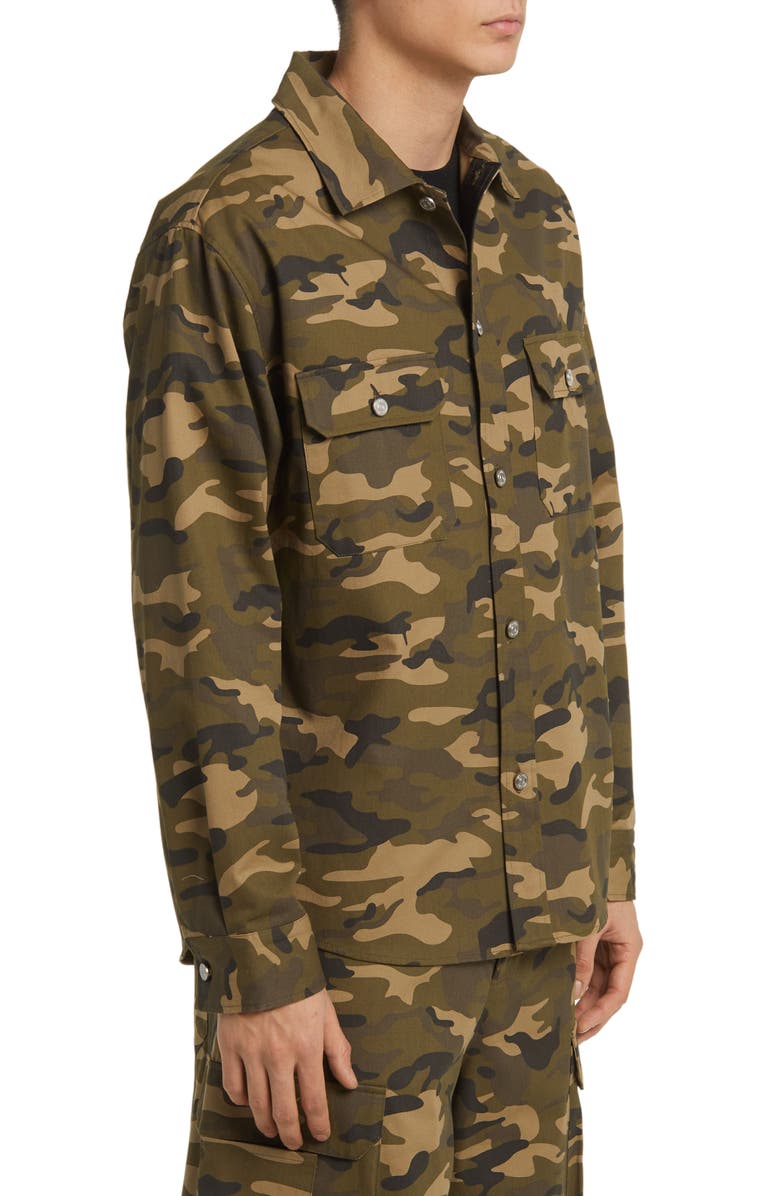 FRAME Camo Cotton Jacket, Alternate, color, Camo/ Noir