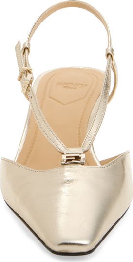 パンプス FENDI Two-Tone Leather Ffold Pumps Fendi Two-tone Leather Ffold Pumps | italist