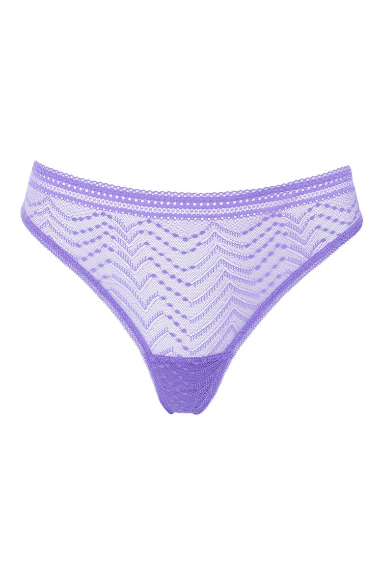 Eclatante Lace Thong, Alternate, color, PURPLE