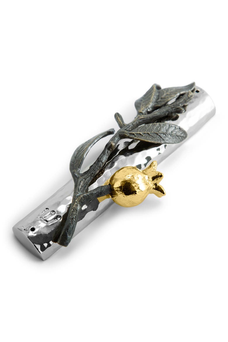 Pomegranate Mezuzah, Main, color, SILVER