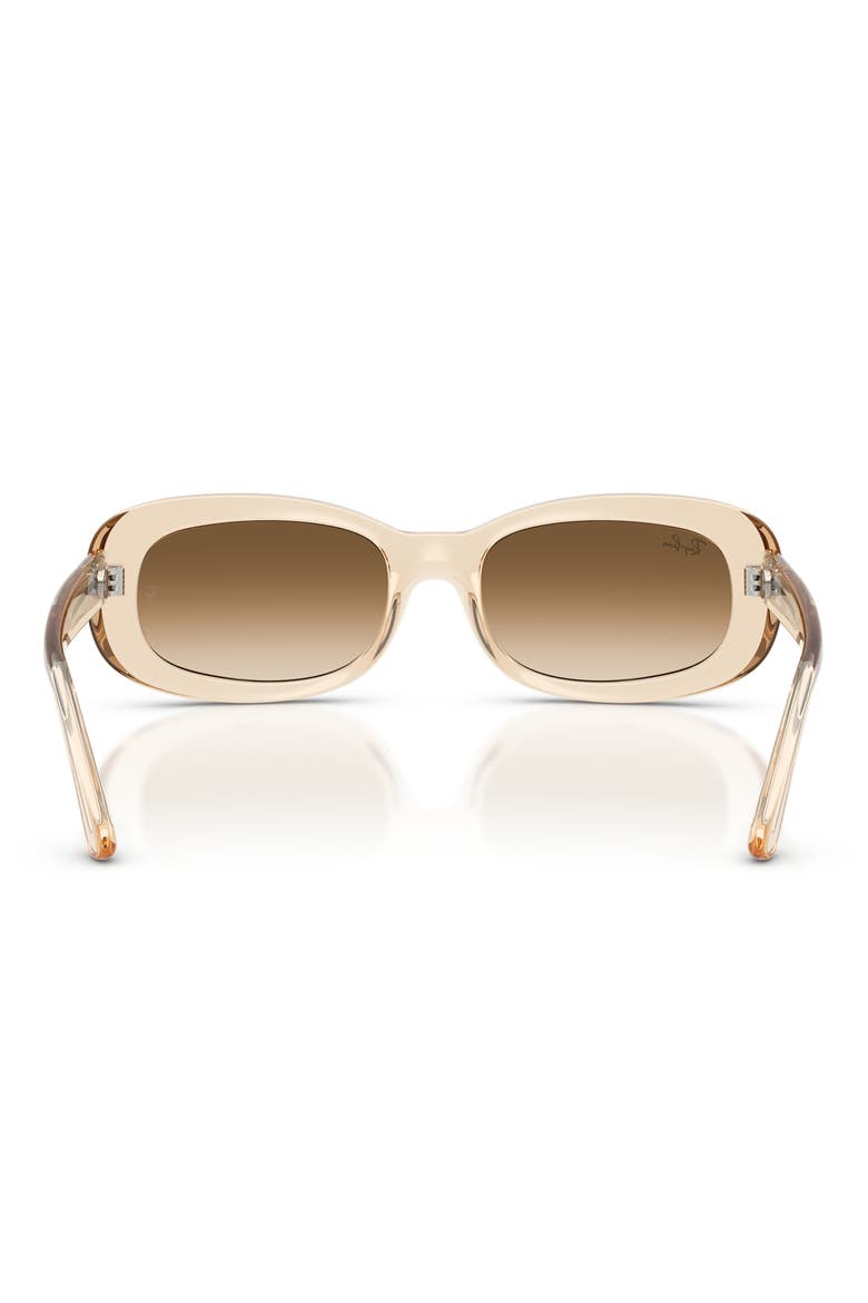 The Ritual 56mm Gradient Oval Sunglasses, Alternate, color, NUDE / CLEAR BROWN