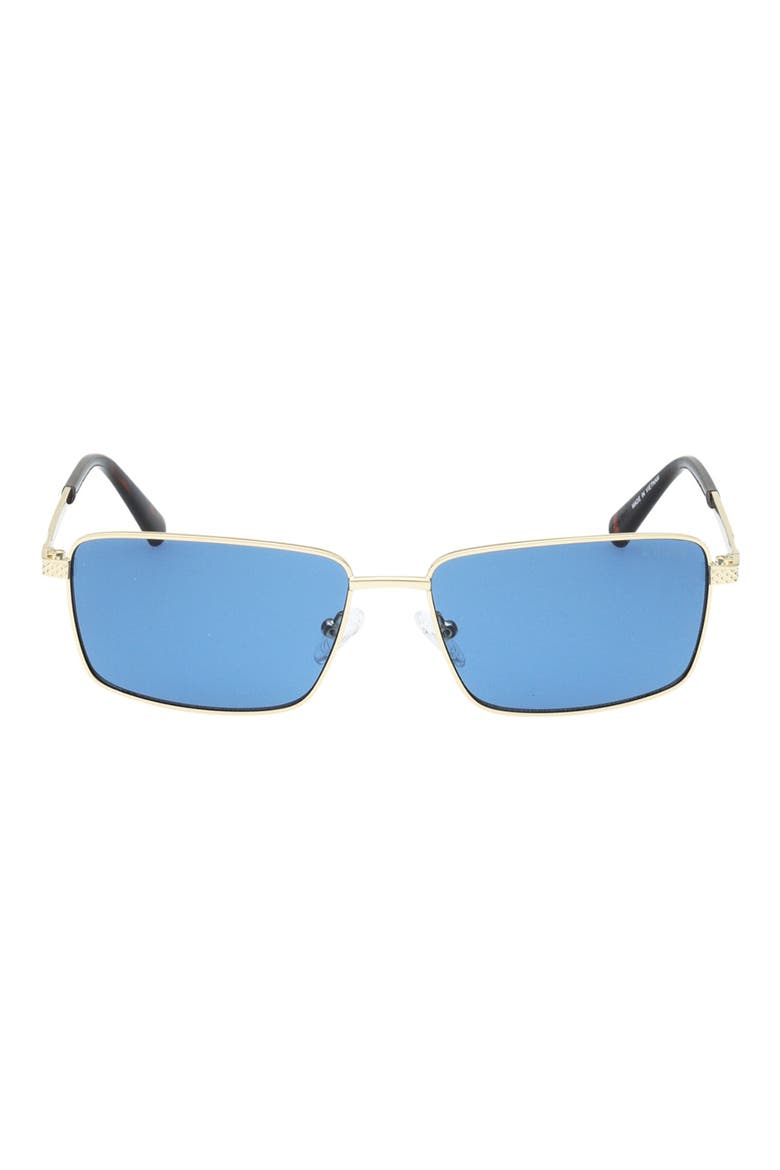 59mm Rectangular Sunglasses, Alternate, color, GOLD / BLUE