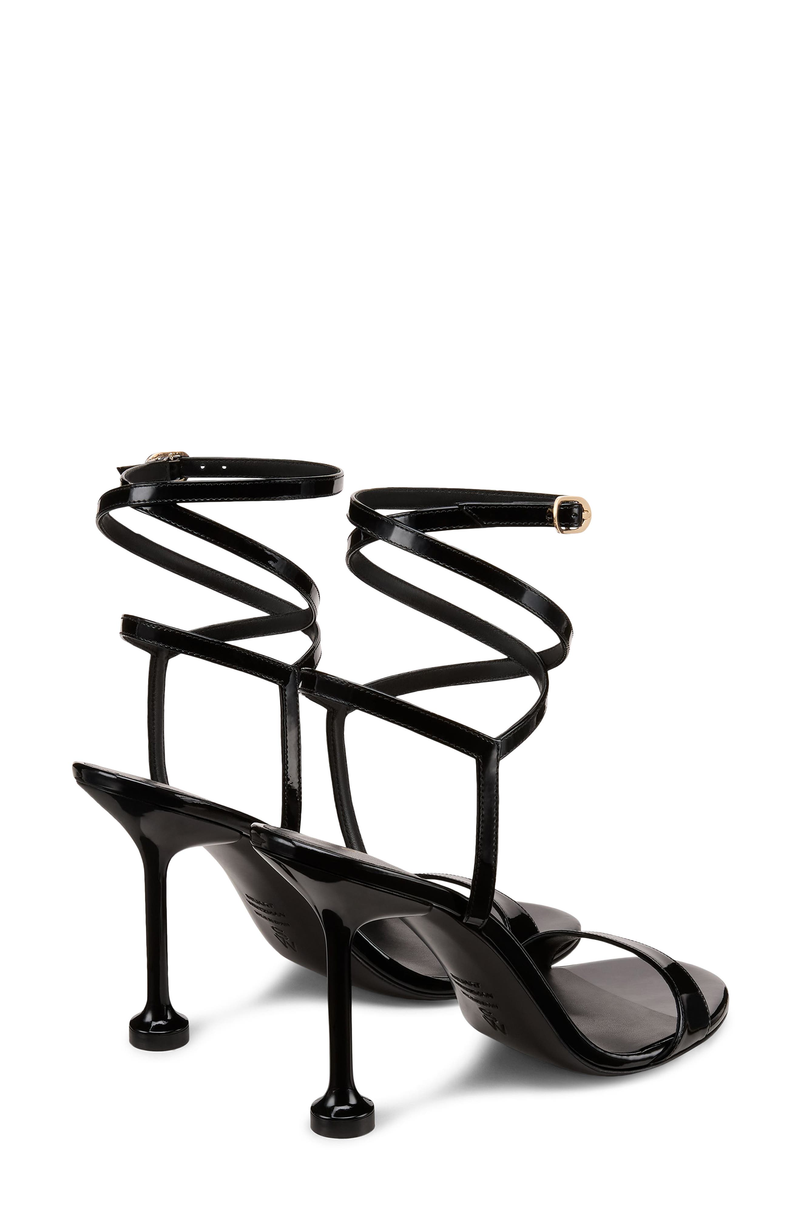 Nutini Ankle Wrap Sandal, Alternate, color, BLACK