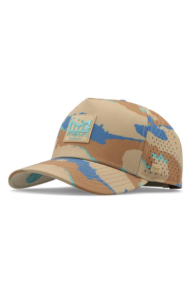 Melin Odyssey Islands Hydro Performance Snapback Hat, Main, color, Sand Camo