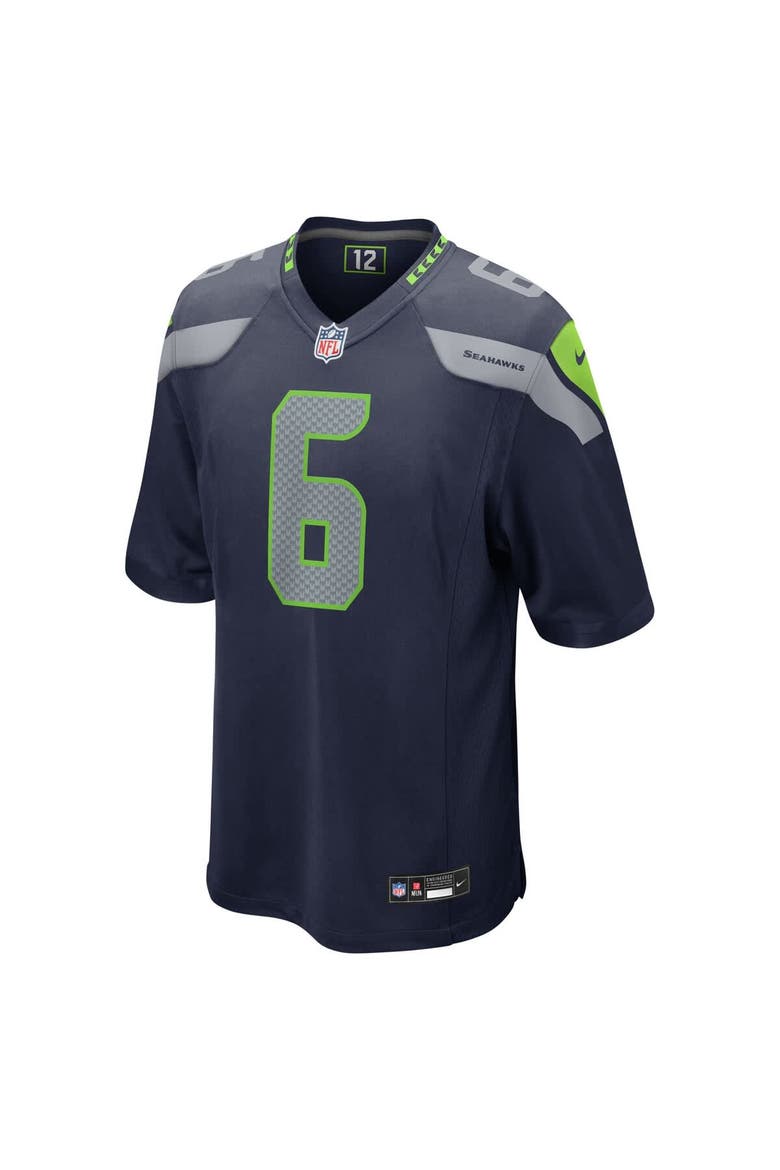 Men's Nike Jalen Milroe College Navy Seattle Seahawks 2025 NFL Draft Game Jersey, Alternate, color, Navy