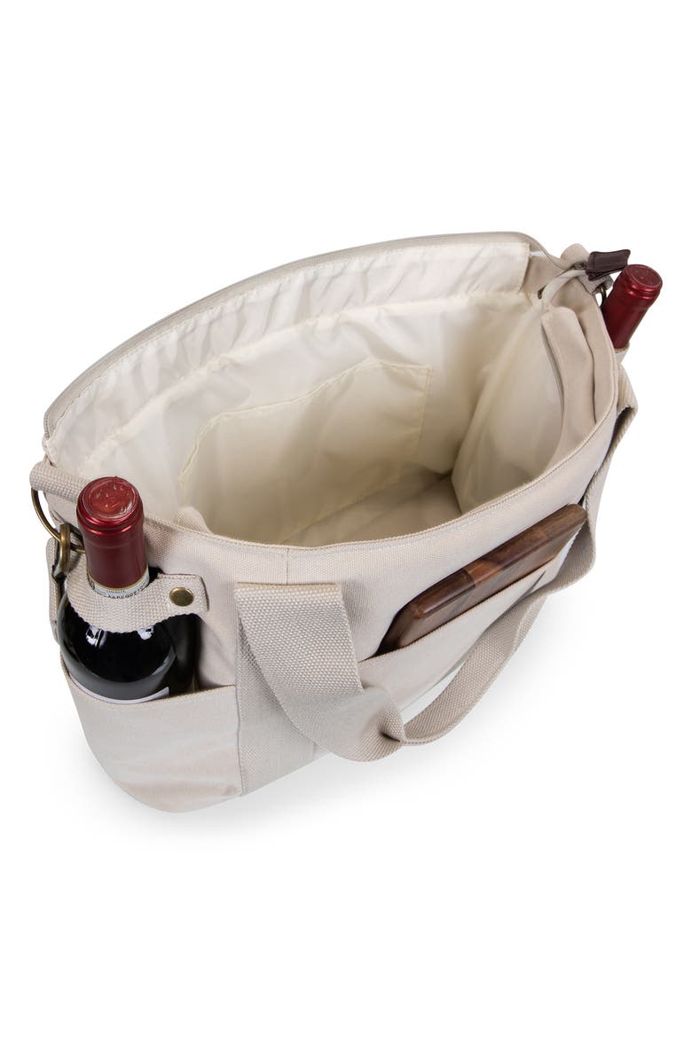 Picnic Time Temecula Wine Insulated Tote Bag, Alternate, color, White