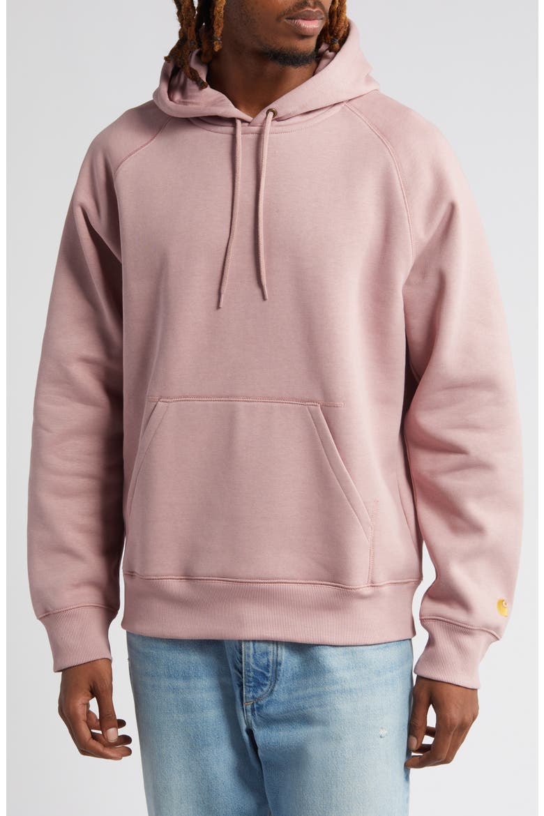 Chase Fleece Hoodie, Main, color, GLASSY PINK / GOLD