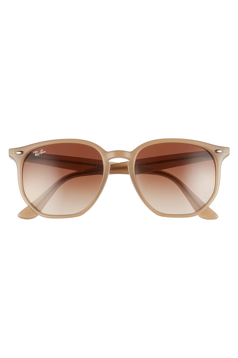 54mm Gradient Round Sunglasses, Main, color, OPAL BEIGE/ BROWN GRADIENT