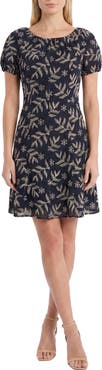 Maggy London Embroidered Fit & Flare Minidress