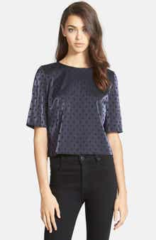 Chelsea28 Polka Dot Woven Top