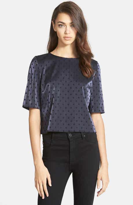 Chelsea28 Polka Dot Woven Top