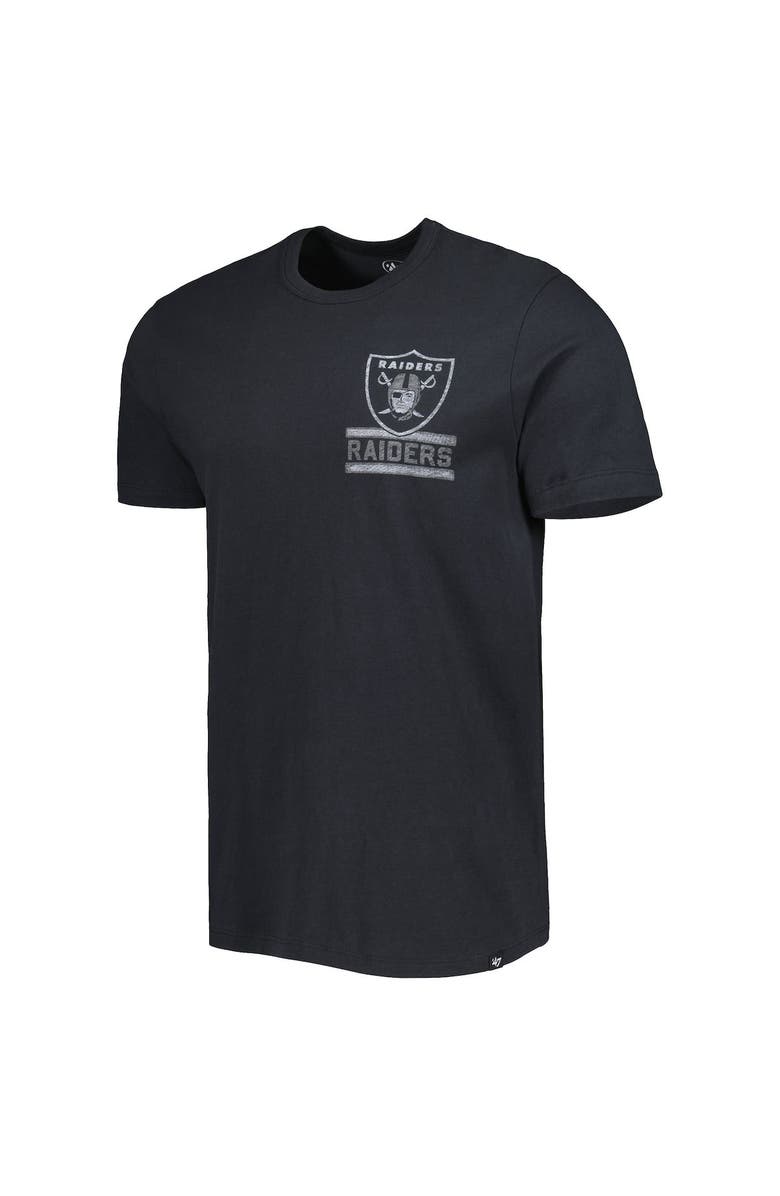 '47 Men's '47 Black Las Vegas Raiders Open Field Franklin T-Shirt, Alternate, color, Black