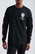 Obey Strawberry Garden Long Sleeve Cotton Graphic T-Shirt